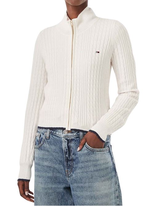 Cardigan con zip lavorazione a trecce Tommy Jeans | DW0DW23355YBH